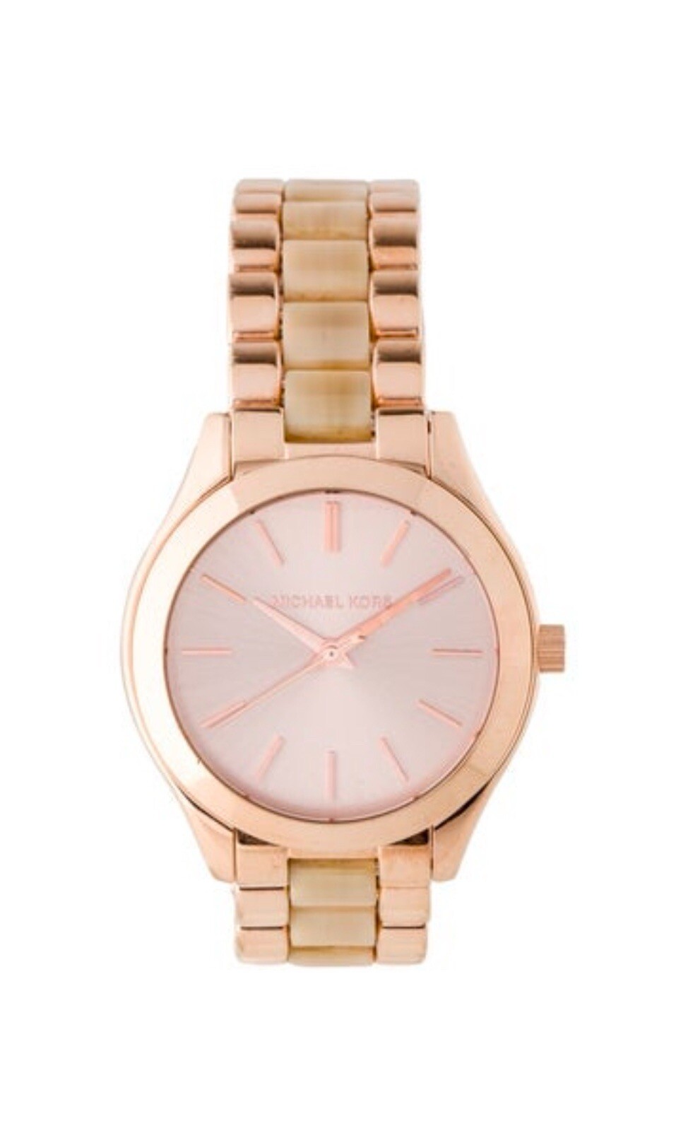 Mk3601 Michael Kors MK3701 Mini Slim Runway Analog Display Quartz Rose Gold ...