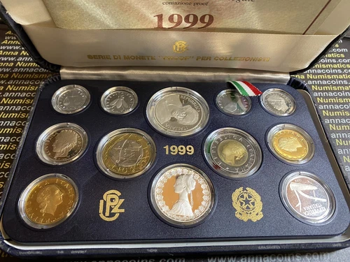 Italy 1999 Proof Coin Set