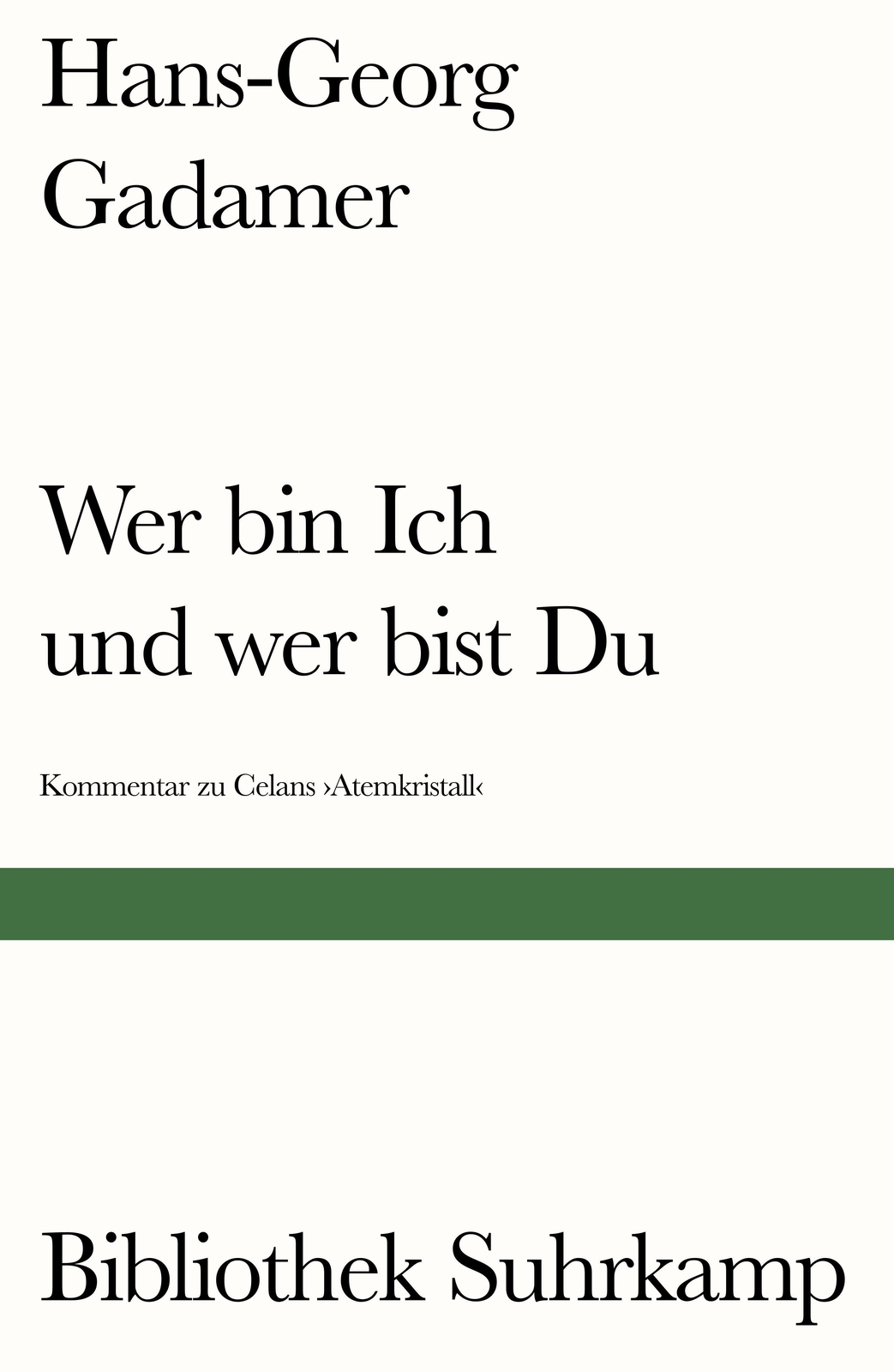 Thumbnail - Wer Ich Und Wer Bist Du? Hans-georg Gadamer