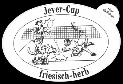 Advertising Stickers - Jever Cup Pils Beer Bremen Town Musicians - 11x7cm 80s 90s