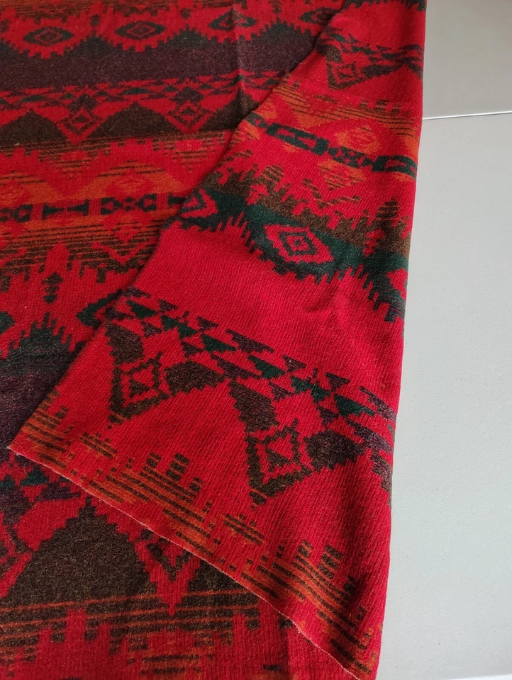 VTG, Woolrich,, 100% Wool, Throw Blanket, Red, Aztec, Tribal, Native, Art - Image 3 of 4
