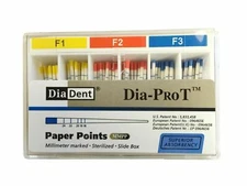 DiaDent Specially Tapered Dia-PRO T MMPP Paper Points All Sizes F1 to F5 100/Box