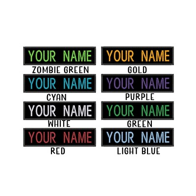 BEST SELLING 3x1 SIZE Custom NAME TAG Embroidered ''Iron on'', USA FAST SHIPPING