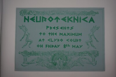 Rave Flyer , Neuroteknika Early 1992 Clyro court x 6 available  paper flyers A4