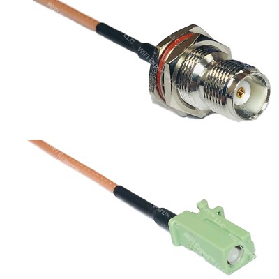 RG316 TNC FEMALE BULKHEAD to Avic Green Pioneer Jack RF Cable Rapid-SHIP LOT