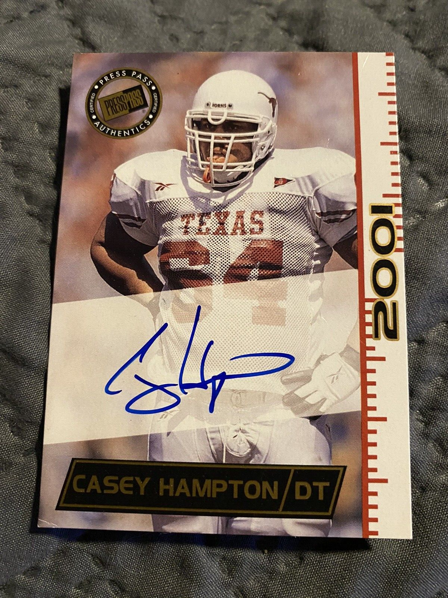 2001 Press Pass Autographs 14 Casey Hampton Texas Longhorns