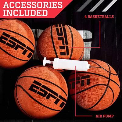 ESPN EZ Fold Indoor Basketball Game for 2 Players with LED Scoring