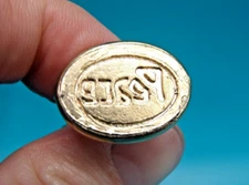 Vintage Mid-Century Goldtone "Peace" Sealing Wax Stamp Seal