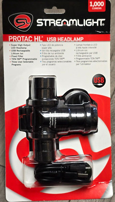 New Streamlight PROTAC HL USB Headlamp, 1,000 Lumen w/ 10 tap Programming #61306