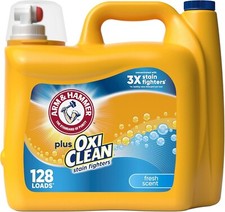 Arm & Hammer Plus OxiClean Stain Fighters Liquid Laundry, Fresh Scent | 128 Load