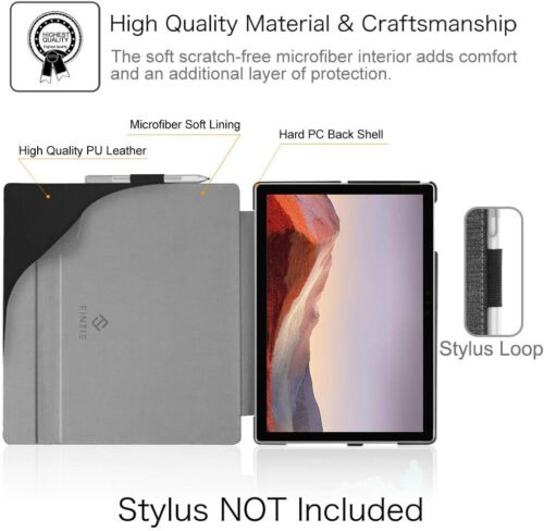Case for Microsoft Surface Pro 7 Plus/ Pro 7 6 5 12.3 Inch Hard Portfolio Cover - Picture 3 of 105