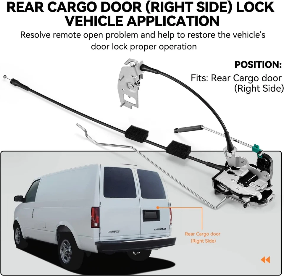 Rear Right Door Lock Actuator for Ford E-150 E-250 E-350 Econoline Club Wagon Foto 3 de 4