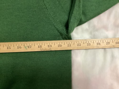 Brooks Brothers Pullover Herren Medium V-Ausschnitt extrafeine Merinowolle grün - Bild 4 von 9