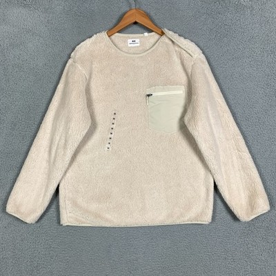 Engineered Garments Uniqlo Sweatshirt Adult Medium Off White Fleece Pullover NWT