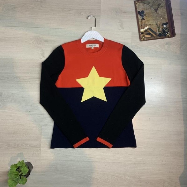 Women Diane Von Furstenberg Sweater Black Wool M