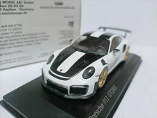 Minichamps 1:43 Porsche 911 991.2 GT2RS white gold wheels sports car model