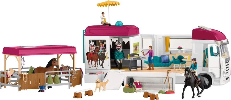Schleich Horse Club fourgon à chevaux set 42619 set de jeu 227 pièces à... - Photo 1/1