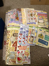 Huge Lot Of Scrapbooking Stickers/cardboard embellishments New and used 