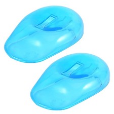 2pcs Blue Ear Cover Shield Anti Staining Plastic Guard Protects Earmuffs From