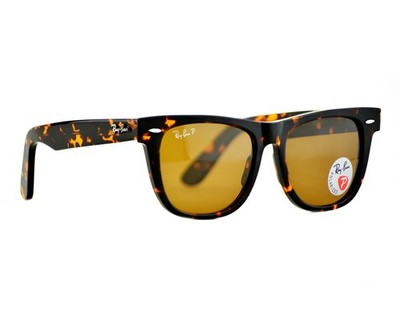 Ray-Ban RB2140 Original Wayfarer Tortoise Frame Polarized Brown Lens 54mm Unisex