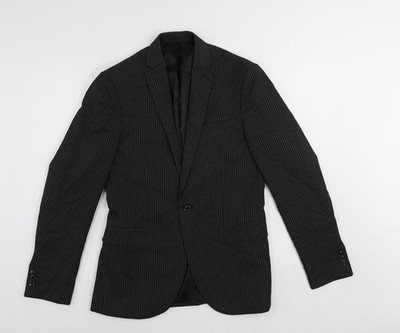 Anzugjacke Herren UK Größe 38 Topman Regular Schwarz