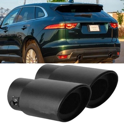 For 2017 Jaguar F-Pace 2pcs Stainless Steel Exhaust Pipe Tail Muffler Tip