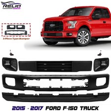 Front Bumper Kit With Fog Lights Pair For 2015-2017 Ford F-150 Truck Front Bumper Kit With Fog Lights Pair For 2015-2017 Ford F-150 Truck
