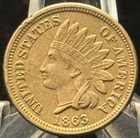 1863 United States Indian Head One Cent Coin-I