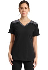 Scrubs Women's Dickies Dynamix DK740 V-Neck Scrub Top Black BLK XXS-5XL NWT
