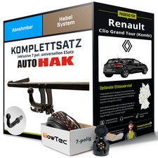 Für RENAULT Clio Grand Tour KR0,1 Anhängerkupplung abnehmbar +eSatz 7pol uni 07-