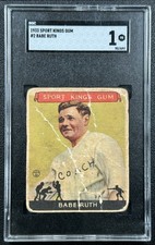 BABE RUTH SGC 1 1933 GOUDEY SPORT KINGS R338 #2