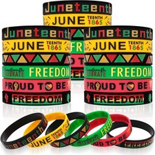 Juneteenth Bracelets Bulk 30PCS Freedom Day Juneteenth Party Favors Gifts Patrio
