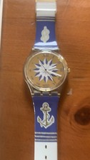 Swatch Blue Anchorage GK140 1991 NOS Nuovo Scatola Garanzia