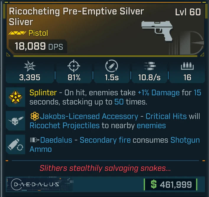 Borderlands 4⭐SILVER SLIVER PISTOL⭐JAKOBS⭐SHOTGUN AMMO - Image 1 of 1