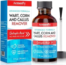 Wart Corn Callus Remover Liquid Salicylic Acid Fast Acting Foot Care 30ml