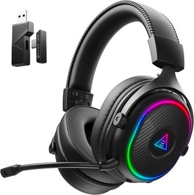 2,4GHz Wireless Gaming Headset für PS5/PS4/PC/Switch/Mac, Bluetooth 5.3 Gaming 