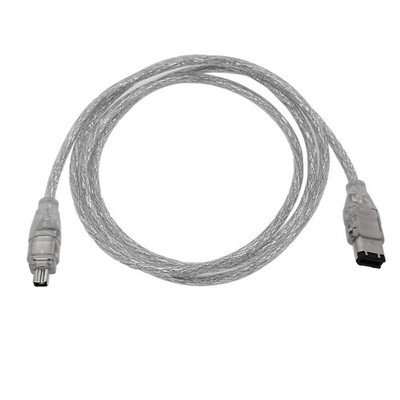 2 Pack 1.2M 4 FT FireWire IEEE 1394 Cable 6 Pin To 4 Pin Male To Male PC