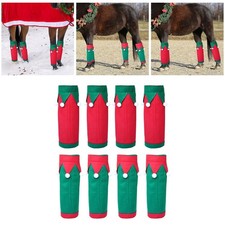 4Pcs Christmas Horse Leg Wraps Comfortable Leggings Wrap Christmas Horse Decor