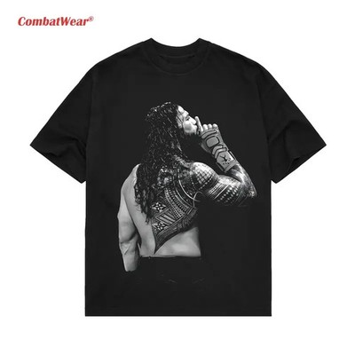 Roman Reigns Shut Up Inspired Wrestling Graphic T-Shirt Men's Vintage Tee