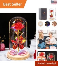 Forever Preserved Crystal Rose in Glass Dome Ideal Gift for All Occasions