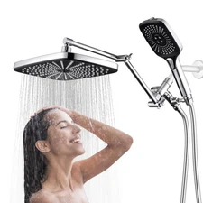 Shower Head with Handheld,12 Inch Rain/Rainfall Shower Head Combo High Pressu...
