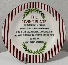 “The Giving Plate” by Kirkland’s Home Christmas Collection 10.5 Inch #297397