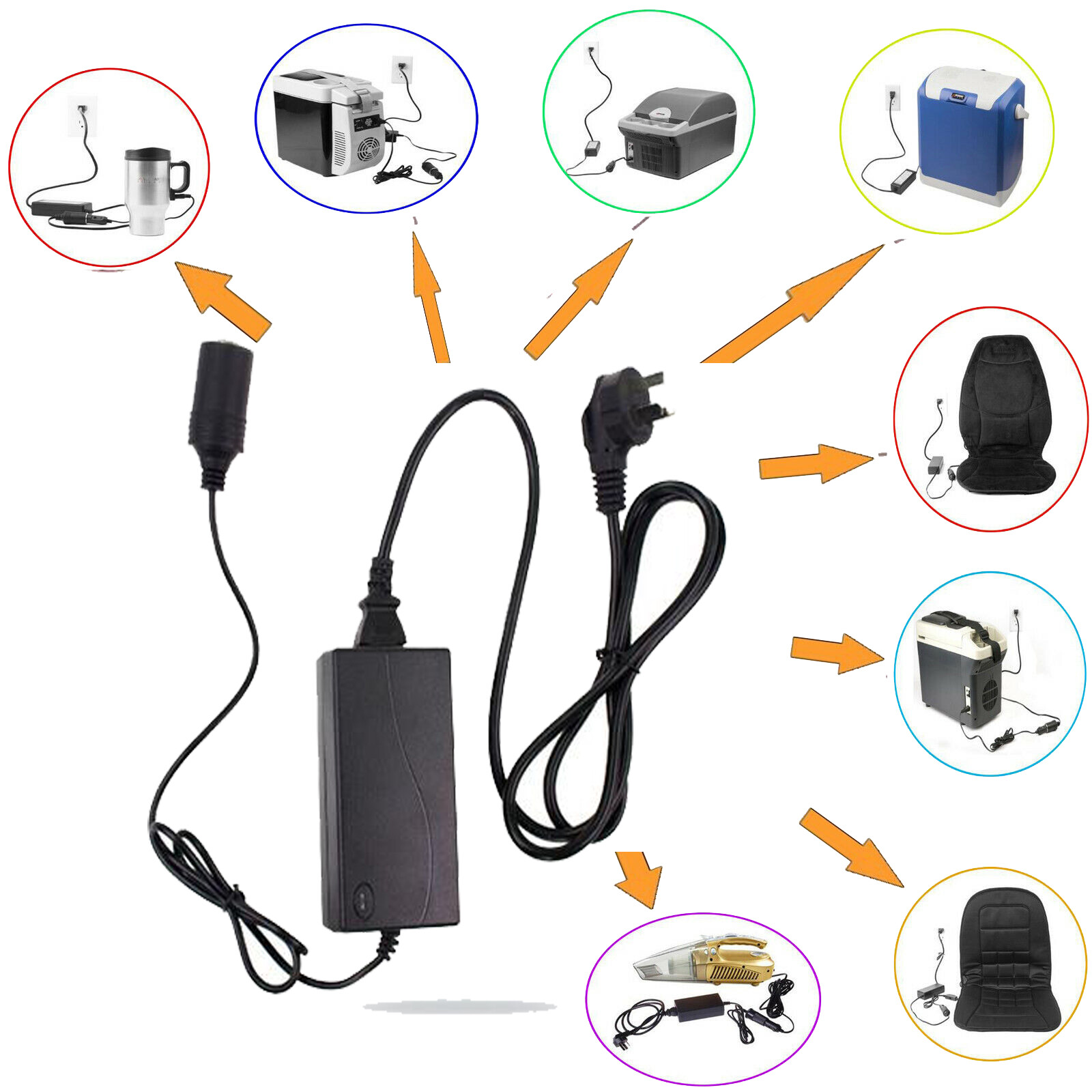 5a Cigarette Lighter Socket 240v Mains Plug To Dc 12v Car Charger Power Adapter For Sale Online Ebay