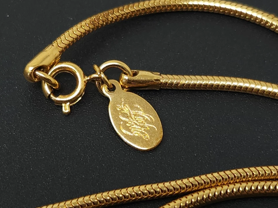 Collar Vintage Alta Costura Joan Rivers Estrás Tono Dorado 22" Foto 3 de 4