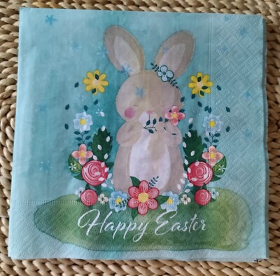 4 Stück Servietten für Decoupage Basteln Ostern,
