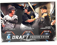 2019 BOWMAN CHROME DRAFT PROGRESSION QUINN PRIESTER PITTSBURGH PIRATES #DPR-PIT
