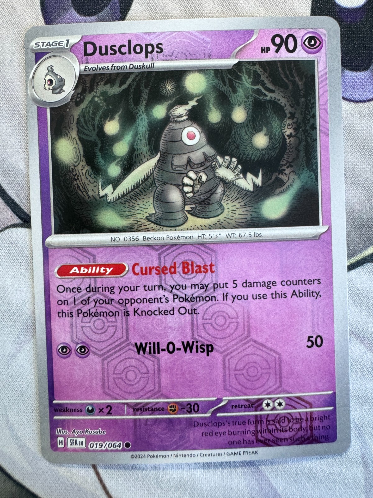 Dusclops Reverse Holo English Pokemon TCG BKAY217