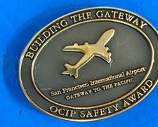 San Fransisco California Airport Building The Gateway to Pacific Belt Buckle