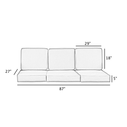 Sorra Home Sunbrella Outdoor Deep Seating Sofa Cushion Set - Picture 35 of 86