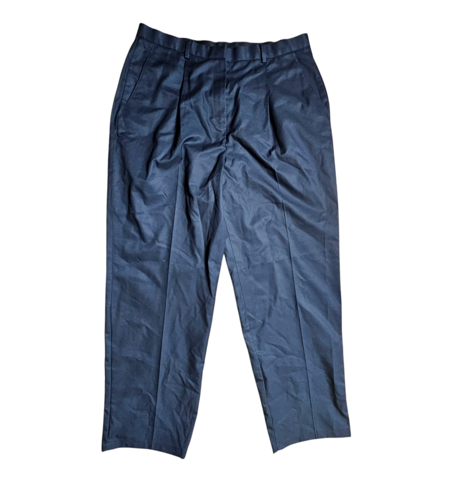 346 Brooks Brothers Advantage Pleated Chino Pants Womens 14 Navy 100% Cotton thumbnail 4